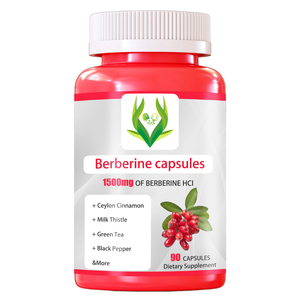 Cápsulas de Berberina Personalizadas de Fábrica, Contienen Berberina HCL con Ácido Alfa Lipoico, Promueven Niveles Saludables de Azúcar en la Sangre - Product Image 1