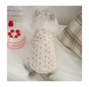 Roupas de verão anti-cabelo para gatos, roupas fofas para verão, coletes para gatos