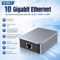 Adaptador Thunderbolt 3 a Ethernet de 10Gbps, Tarjeta de Red USB4 RJ45 JHL7440+AQC113C, Base de Conexión de Aluminio