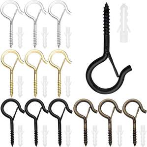 <b>Hanger</b> Hooks with Safety Buckle Windproof Screw Hooks <b>for</b> Hanging <b>Outdoor</b> String <b>Lights</b> Ceiling Hooks Plants <b>Christmas</b> <b>Lights</b> - Product Image 1