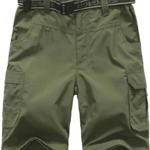 Pantalon cargo multi-poches de voyage et de randonnée à séchage rapide avec fermeture éclair amovible pour enfants et jeunes - Product Image 4