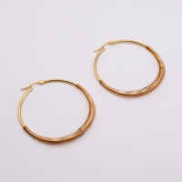 Boucles d'oreilles créoles multi boucles enveloppées, acier inoxydable plaqué or, style euro américain