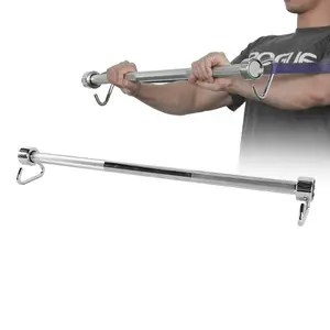 Direnç bantları için OEM çelik kısa Bar kolu 30 "/35.4"/38.5 "uzunluk ev spor egzersiz direnç Band egzersiz Bar x3