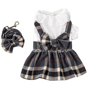 Ropa Ecológica para Mascotas, Falda de Princesa para Perros y Gatos con Lazo y Correa de Tracción, Vestido de Verano de Poliéster, <span class=keywords><strong>DEM</strong></span>/DOM Disponible - Product Image 1