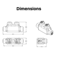   Connecteur de câblage mécanique sans outil Mti-Tap 4/2 - 14 AWG, 600V CU9AL, double classification, isolé, à raccordement rapide
