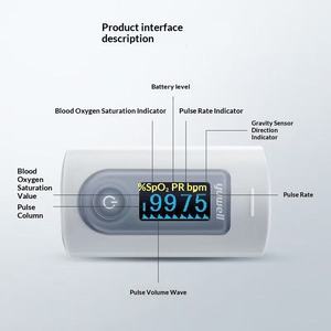 <span class=keywords><strong>Medidor</strong></span> de Oxígeno en Sangre, Pulsioxímetro, Detección de Saturación de Oxígeno en Sangre, Clip para <span class=keywords><strong>Dedo</strong></span>, Uso Doméstico, Detector Blanco/Gris - Product Image 2