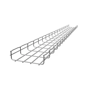 Plateau de gestion de câble de panier de treillis métallique galvanisé de réseau