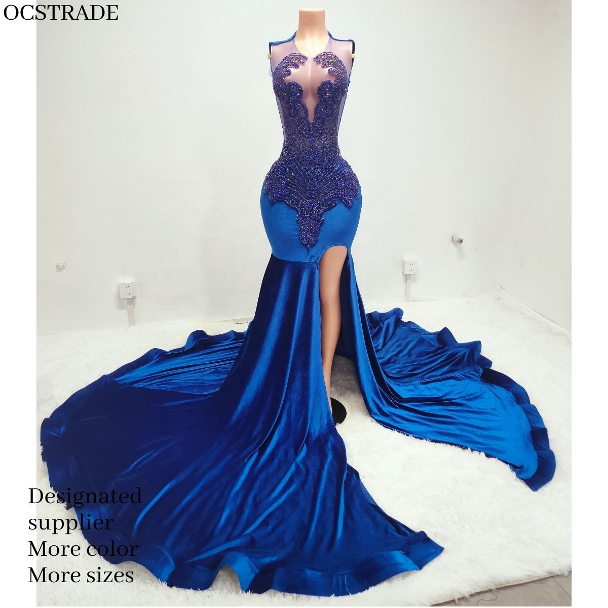 Shop Online Blue Velvet Dress 1k+ | Alibaba.com