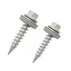 Vis autotaraudeuse robuste à tête hexagonale en zinc jaune avec rondelle <span class=keywords><strong>EPDM</strong></span> pour toiture et tôles métalliques - Product Image 2