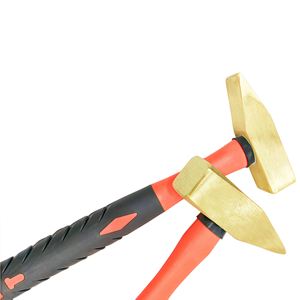 Fuente Precio de fábrica Herramienta de hardware Anti-Explosión Aluminio Bronce Cruz Pein Ingenieros Martillo con mango de plástico - Product Image 4