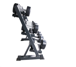 Support à haltères en acier à trois niveaux – Équipement de gym stable et durable pour usage commercial avec rangement - Product Image 1