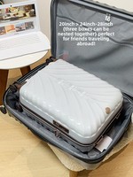 Valise trolley de luxe simple en polyester à coque rigide ultra-légère de 20 pouces, pèse seulement 1,9 kg, roues HINOMOTO