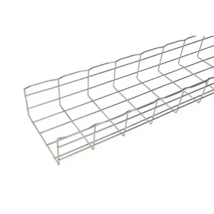 Electrical Wire Basket Mesh Cable Tray Hangers Oem Support Customized 10 Years For Ss316 Wire Mesh Cable Tray Steel Max 3000mm