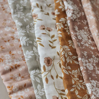 Couverture pour emmailloter bébé, personnalisable, imprimé mignon, 4 couches, 70% bambou, 30% coton biologique, mousseline, bébé