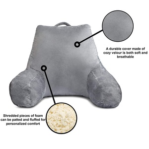 High Quality <strong>Bed</strong> Reading Pillow Sitting in <strong>Bed</strong> <strong>Back</strong> <strong>Support</strong> Cushion Memory Foam <strong>Back</strong> Pillow with Arms Adults - Product Image 4