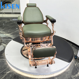 Poltrona da Barbiere KISEN di Alta Gamma per Salone e Soggiorno, Sedia Reclinabile di Lusso per Uomo - Product Image 3
