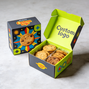 Boîte d'emballage de livraison, grande capacité, refermable, emballage robuste, 8x16x3, conception personnalisée, logo, boîte à biscuits émiettés - Product Image 4