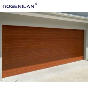 Porte <span class=keywords><strong>de</strong></span> <span class=keywords><strong>garage</strong></span> automatique Rogenilan moderne 16x7 en aluminium et acier pour extérieur, volets roulants - Product Image 2