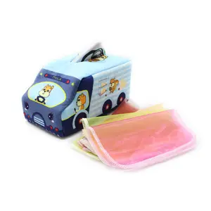 ボックス布ティッシュボックスおもちゃ幼児期の音の赤ちゃんのための快適なおもちゃ子供の教育玩具