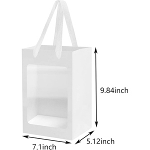 Túi Quà Tặng Giấy Kraft tùy chỉnh với cửa sổ trong suốt, thích hợp để tặng quà và cho các bữa tiệc ngày lễ - Product Image 5