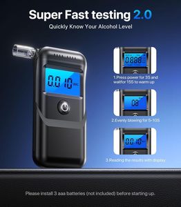 Testeur d'alcoolémie numérique portable haute précision avec écran LCD rétroéclairé pour chauffeurs de camion - Product Image 2