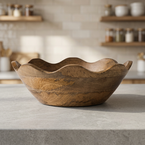Large Curved Acacia Vintage Salad <b>Bowl</b> Customizable Kitchen Use Mixing & Dough <b>Bowl</b> Eco Friendly Handmade Wooden <b>Party</b> <b>Bowls</b> - Product Image 1