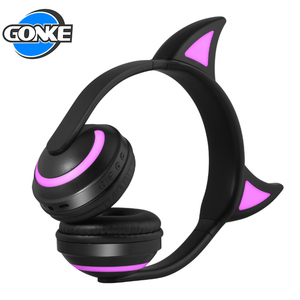 Música de moda del ruido lindo oreja de gato brillante Auriculares auriculares azulejos - Product Image 1