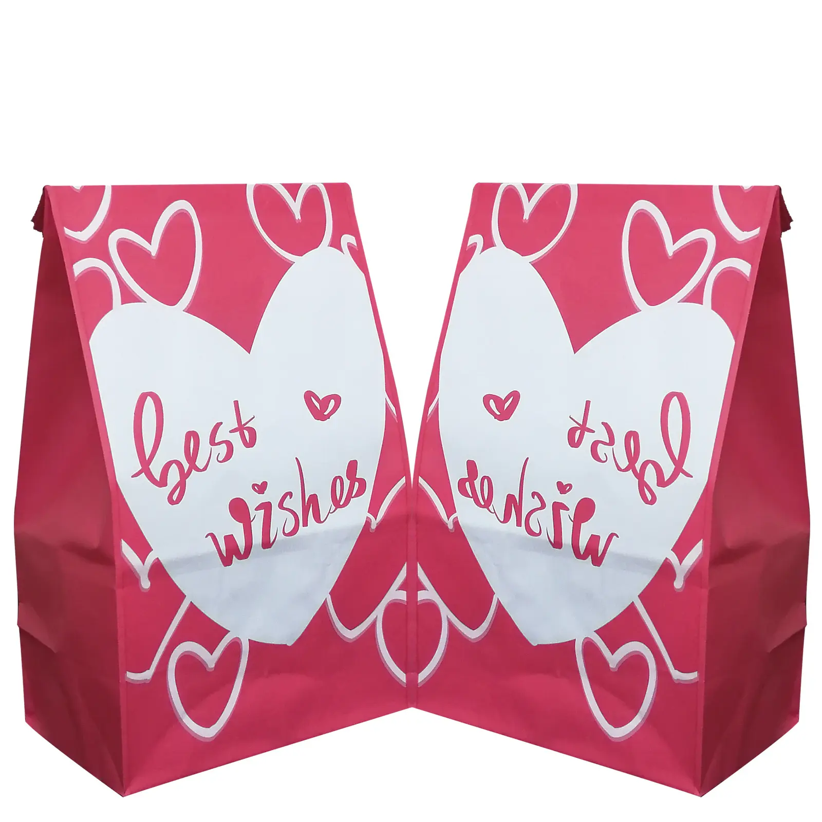 Fornitura Spot all'ingrosso di carta Kraft amore san valentino sacchetto di carta per caramelle sacchetti di carta per feste