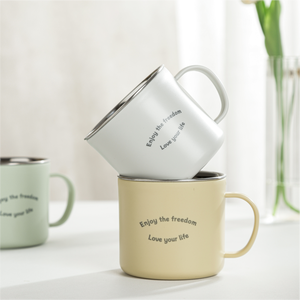 Customizable White Green Colorful Stainless Steel 304 <b>Mug</b> Classic Style Coffee Cup <b>Thermal</b> for Hot Beverages for Back School - Product Image 4