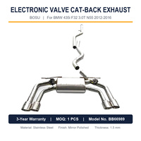 Système d'échappement Catback avec silencieux à valve en acier inoxydable SS304 pour BMW 435i F32 3.0T N55 2012-2016, son sportif Valvetronic Racing