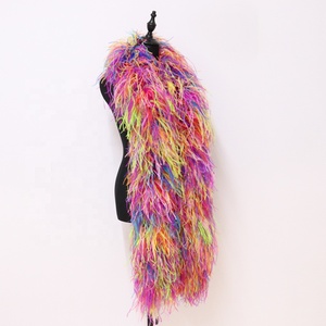 BIO-Tone <span class=keywords><strong>Boa</strong></span> en plumes d'autruche teintes 10 plis, prix d'usine, <span class=keywords><strong>pas</strong></span> <span class=keywords><strong>cher</strong></span>, 15-18 cm de long, pour carnaval et fêtes - Product Image 6
