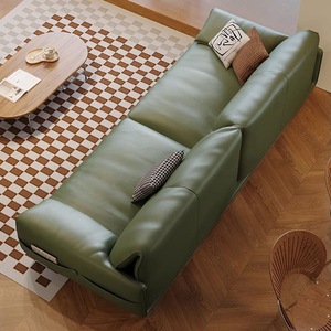 Set di Divani Componibili in Pelle Moderna Europea a 3 Posti, <span class=keywords><strong>Dimensioni</strong></span> Personalizzabili, Arredamento per Soggiorno - Product Image 4