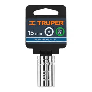 BOX 6 Douille 15 mm, 6 points, entraînement 1/2 po, TRUPER - Product Image 4