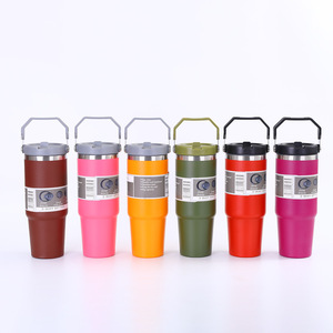 Vaso Deportivo de Acero Inoxidable de 30oz, Libre de BPA, con Pajita para Auto, para Café, Ideal para Camping, con Logotipo Personalizable, Gran Venta 2024 - Product Image 2