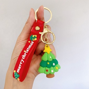 Sản Phẩm Mới 3D Phim Hoạt Hình Giáng Sinh Keychain Santa Claus Snowman Keychain PVC Cây Giáng Sinh Treo Quà Tặng Bán Buôn - Product Image 5