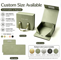 Caja Plegable Personalizada para Pelucas con Asa Magnética de Seda, Caja de Papel con Logotipo en Relieve Dorado para Empaque de Cosméticos, Pelucas y Cuidado de la Piel