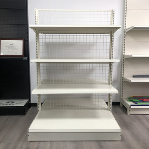 Suzhou Grid Shelf Metal Supermarket Display Rack Freestanding Middleweight Single And Double Sided Convenience Store Use - Product Image 4