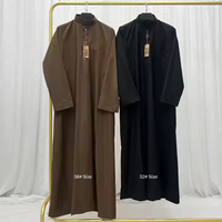 Vêtement Musulman de Haute Qualité, Robe Islamique d'Usine Al Aseel Dubaï, Jubbah Thobe Saoudien pour Hommes, Thobe pour la Vente en Gros