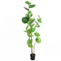 Vente en gros de faux arbres de vigne de mer Coccoloba Uvifera, plante à feuillage artificiel, décoration pour hall d'entrée, salon et espaces extérieurs