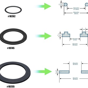 Kit de joints en caoutchouc et d'anneaux toriques OEM 25076RP pour raccords de 1-1/2 pouces, compatible avec la réparation de la valve à piston de <span class=keywords><strong>piscine</strong></span> <span class=keywords><strong>Intex</strong></span> - Product Image 2