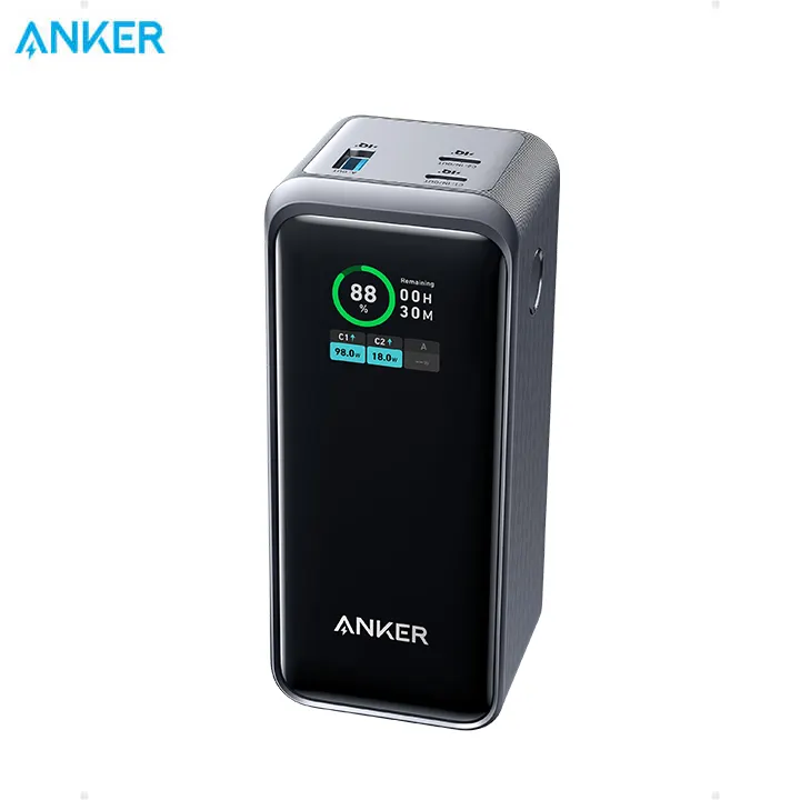 Anker Prime Power Bank 20,000mAh, power bank kapasitas besar pengisian daya Cepat portabel luar ruangan untuk MacBook IPhone (200W)