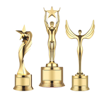 Trophées personnalisés de métaux de football Shining Glory Award Star Metal Trophy for Winner