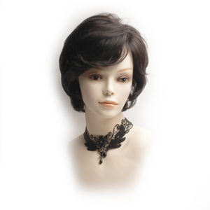 Perruque courte ondulée 100% cheveux humains, 6 pouces, à clipser, légère, tendance, pour chimiothérapie, couleurs naturelles, par WIGTS, coréenne - Product Image 2