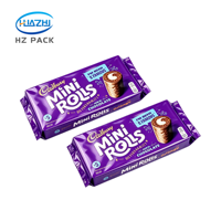 Sachet personnalisé à soufflets latéraux pour biscuits, emballage de gâteaux, pâtes, pain, aliments pour bébés, gelée, sans BPA, chewing-gum, aliments pour animaux de compagnie