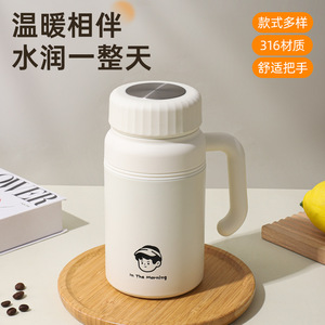 In The Morning Stainless Steel <b>Thermos</b> 316 Large Capacity Portable Travel Water <b>Bottle</b> With Handle - Product Image 3