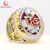 Anillo de Campeonato Personalizado 2026 con Cabeza de León y Corona, Anillo de Campeón de Baloncesto, Fútbol Americano y Hockey sobre Hielo con Incrustaciones de Piedras