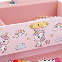 Boîte à musique Ever Bright 7 pouces Licorne Arc-en-ciel en MDF, figurine dansante mécanique à remonter – Cadeau d'anniversaire (vente en gros)