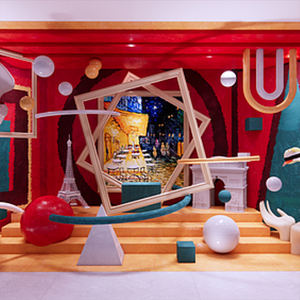 Modello di figura geometrica in fibra di vetro per la decorazione del negozio di marca - Product Image 4