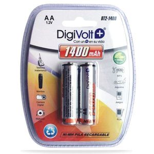 Batería recargable DigiVolt Plus AA 1400mAh Ni-Mh paquete de 4 para dispositivos digitales - Product Image 2