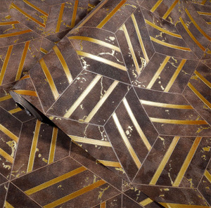 <span class=keywords><strong>2025</strong></span> Quảng Châu Nhà Máy 53Cm Vàng Mới Thiết Kế <span class=keywords><strong>3D</strong></span> Hình Học Hình Nền - Product Image 1